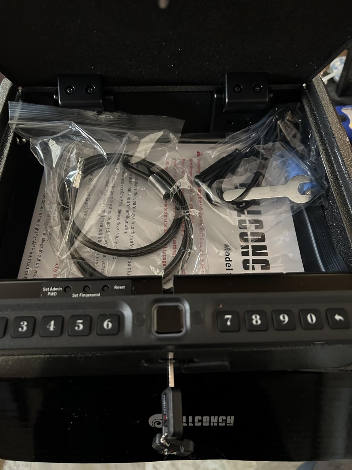 BILLCONCH Smart Gun Safe with Fingerprint, App, Keypad,LCD& Security Cable customer photo 1