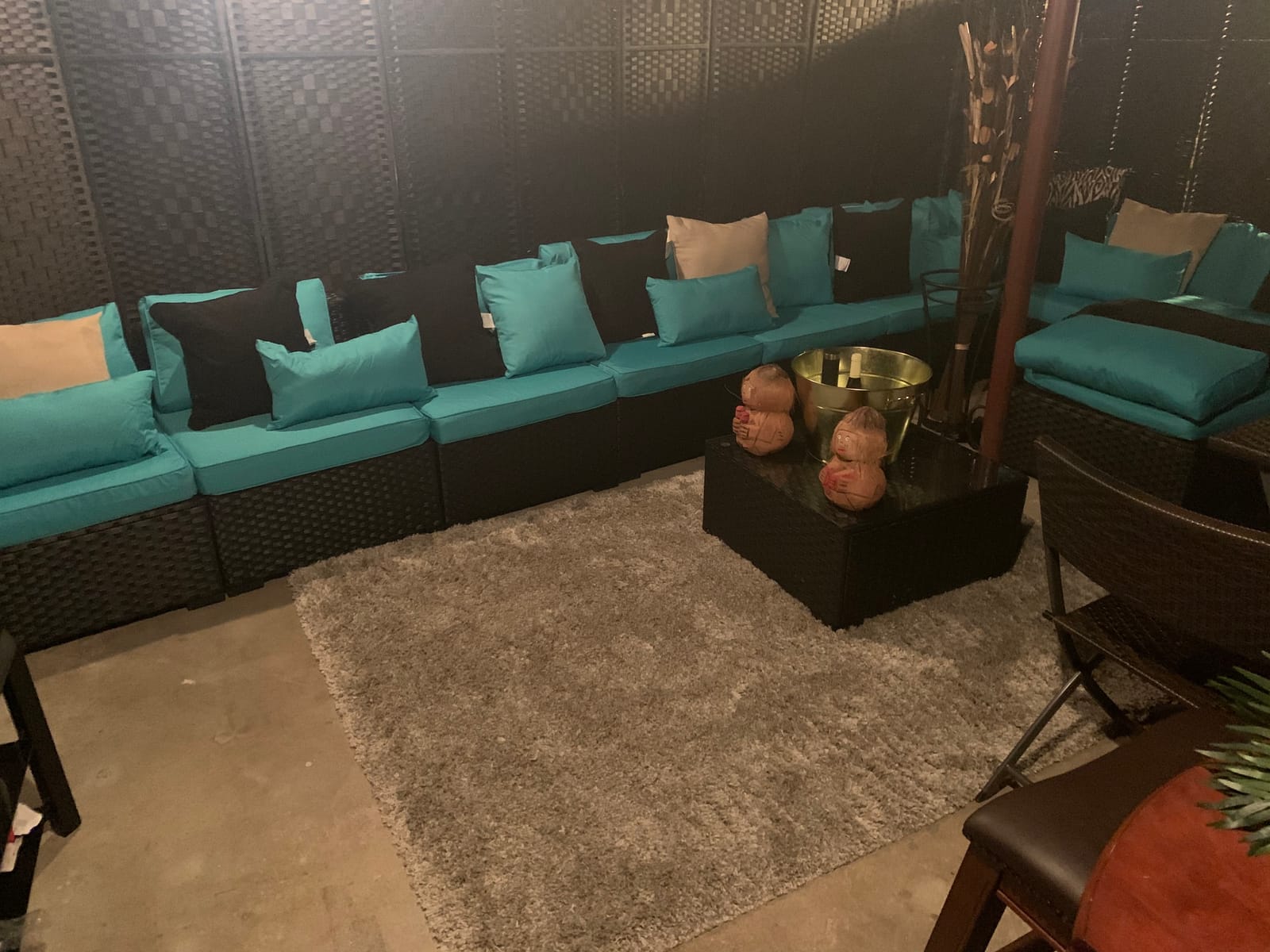 Rattaner 10 Pieces Outdoor Sectional All-Weather Wicker Patio Furniture Set Patio Sectional and Steel Fire Table and Glass Patio Table Non-Slip Cushions and Waterproof Covers, Khaki customer photo 1