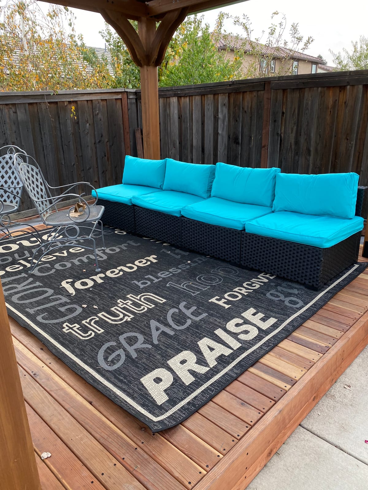Rattaner 10 Pieces Outdoor Sectional All-Weather Wicker Patio Furniture Set Patio Sectional and Steel Fire Table and Glass Patio Table Non-Slip Cushions and Waterproof Covers, Khaki customer photo 2