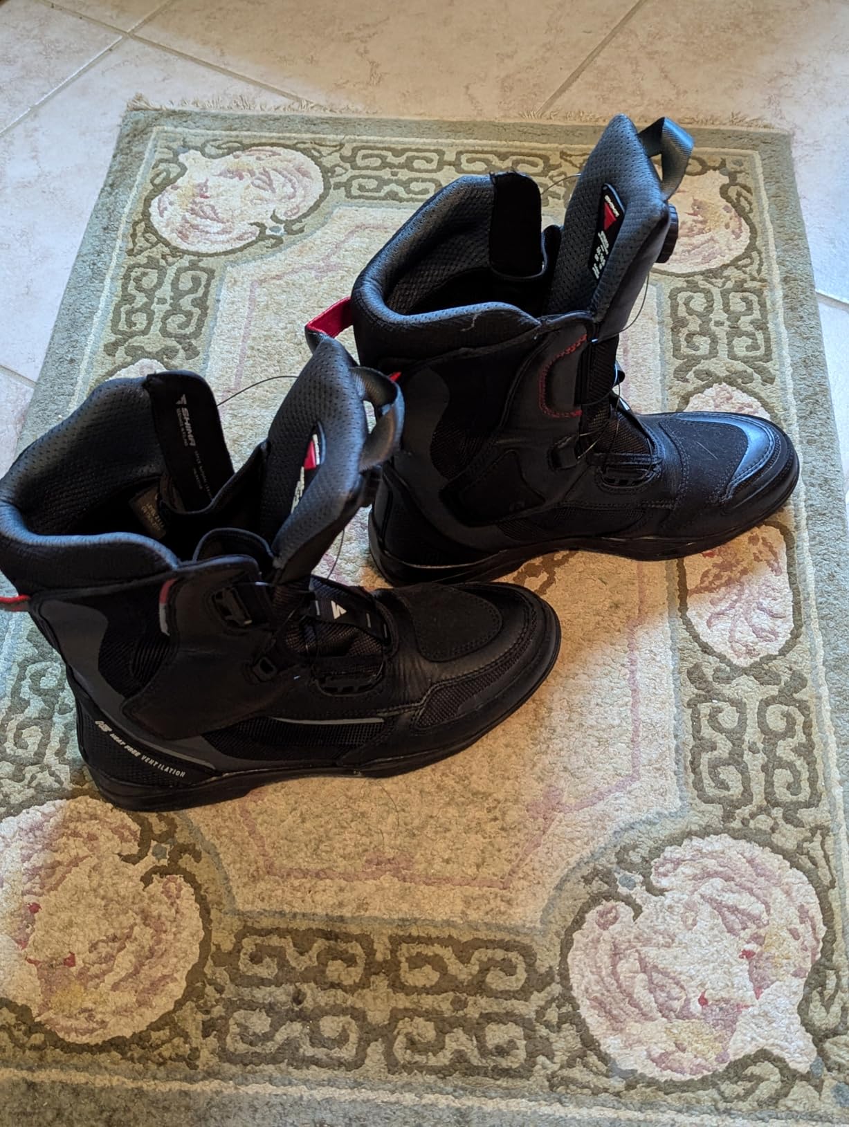 SHIMA Strato Motorcycle Boots for Men Ventilated Leather Shoes All-Year Touring Motorbike Long Ankle Protector Urban Bike Casual Classic Riding Motor Boot (Mens, Black, US 10.5) customer photo 2
