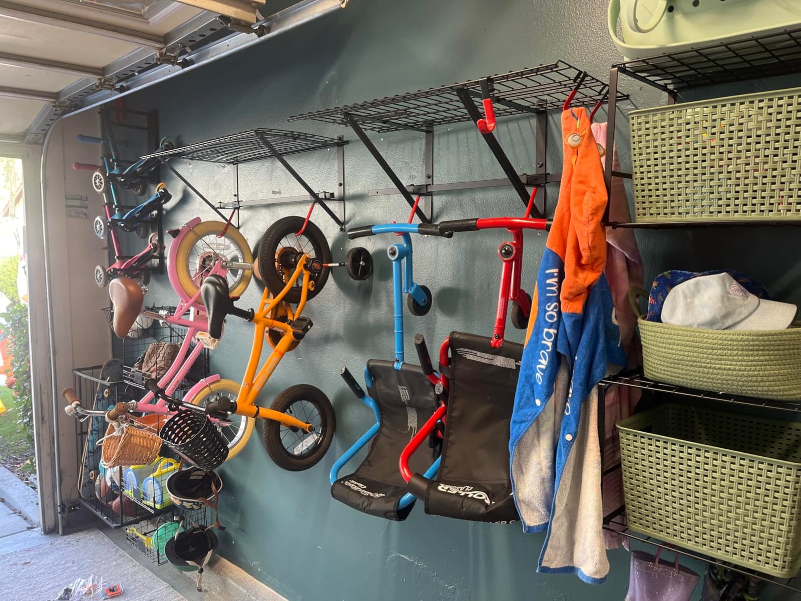 PLKOW Garage Wall Shelving with Bike Hooks, Adjustable Storage Rack customer photo 2