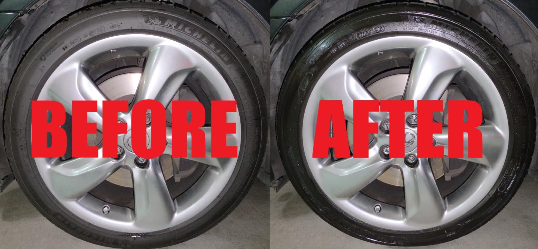 ExoForma Wet Tire Dressing Spray - Extremely High Shine Tire Dressing for That Wet Look - No Sling, Non-Greasy Silicone Formula with UV Protection - Easy to Apply, Minimal Cure Time - 16 fl oz customer photo 1