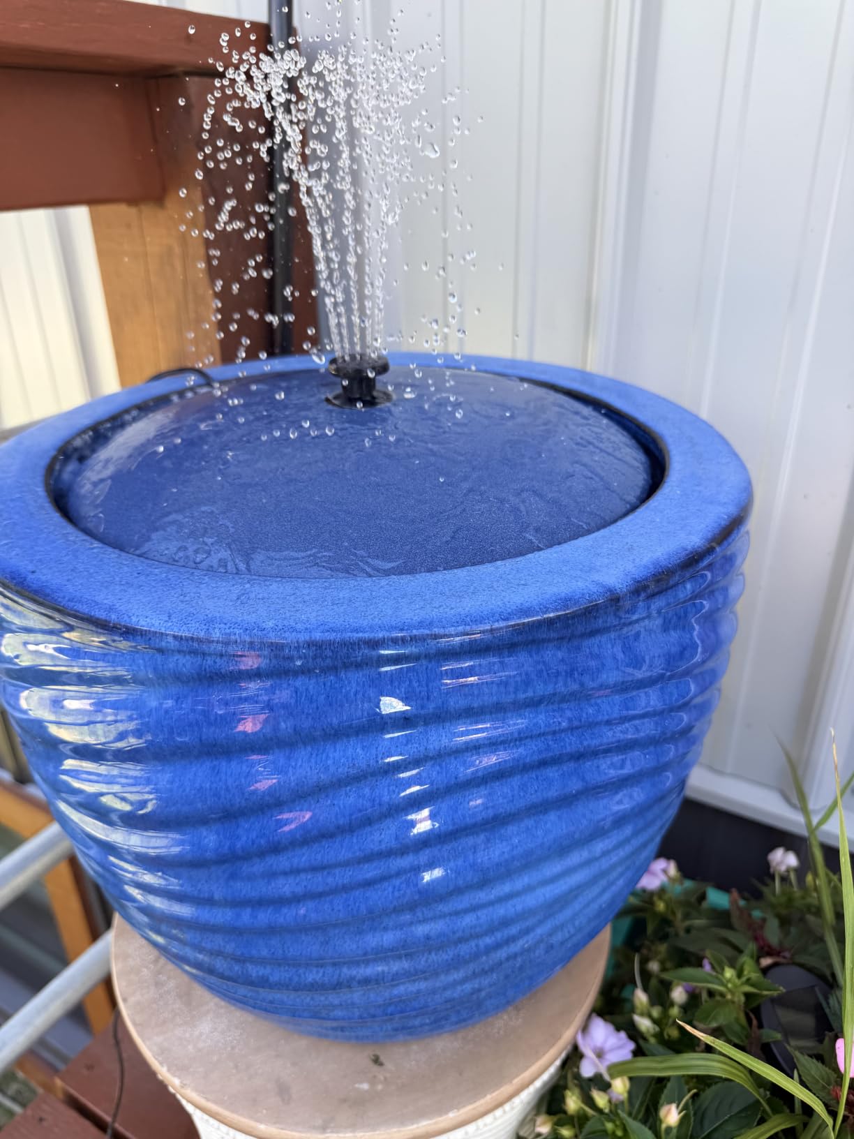 AISITIN DIY Solar Water Pump Kit for Water Feature Outdoor with 6 Nozzles customer photo 2