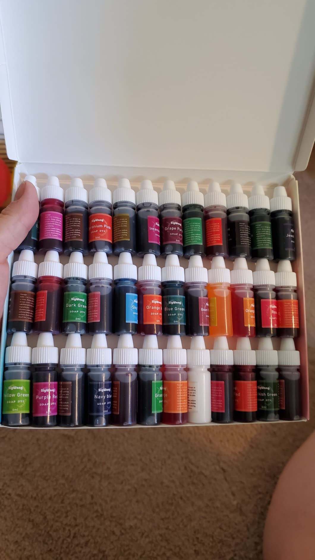 Bath Bomb Soap Dye - 36 Colors Concentrated Food Grade Skin Safe Liquid Based Colorant Vibrant Rainbow Coloring for Making DIY, Supplies Kit, Salt Crafting customer photo 1