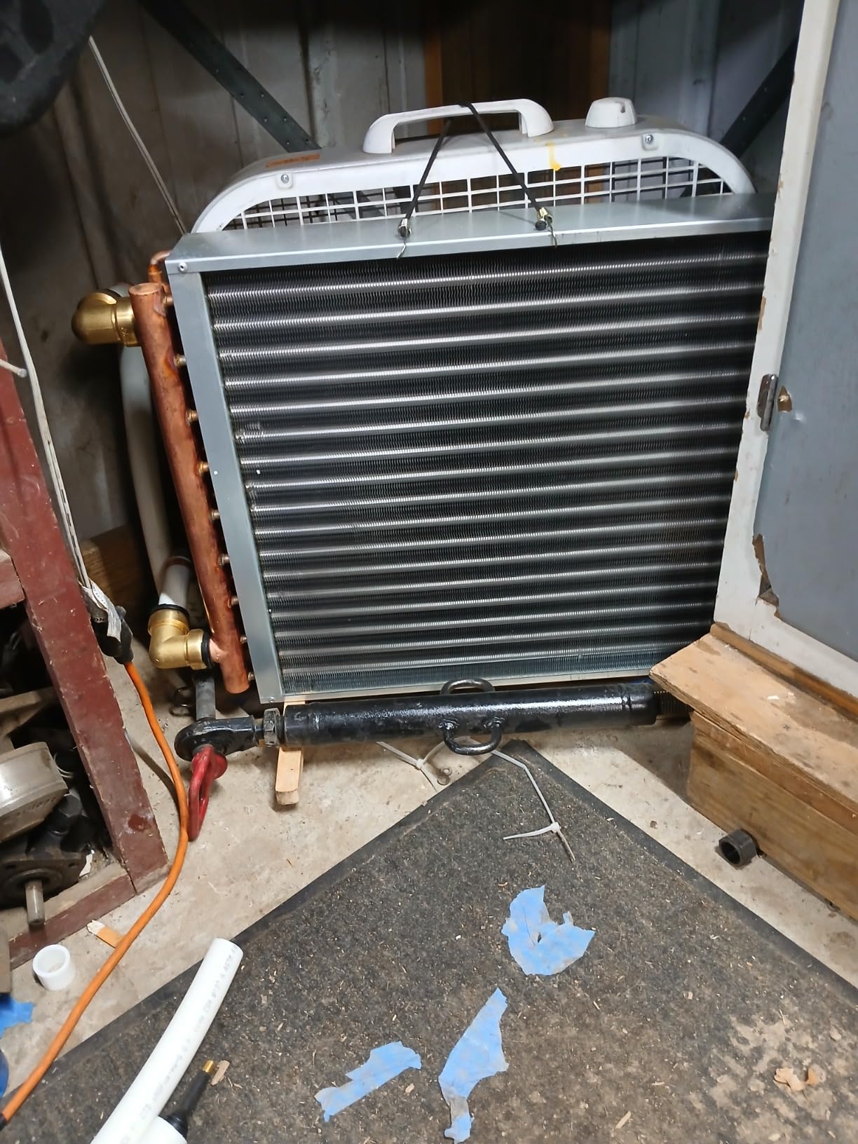 20x20 Heat Exchanger Water To Air, Forced Air Heating with 1