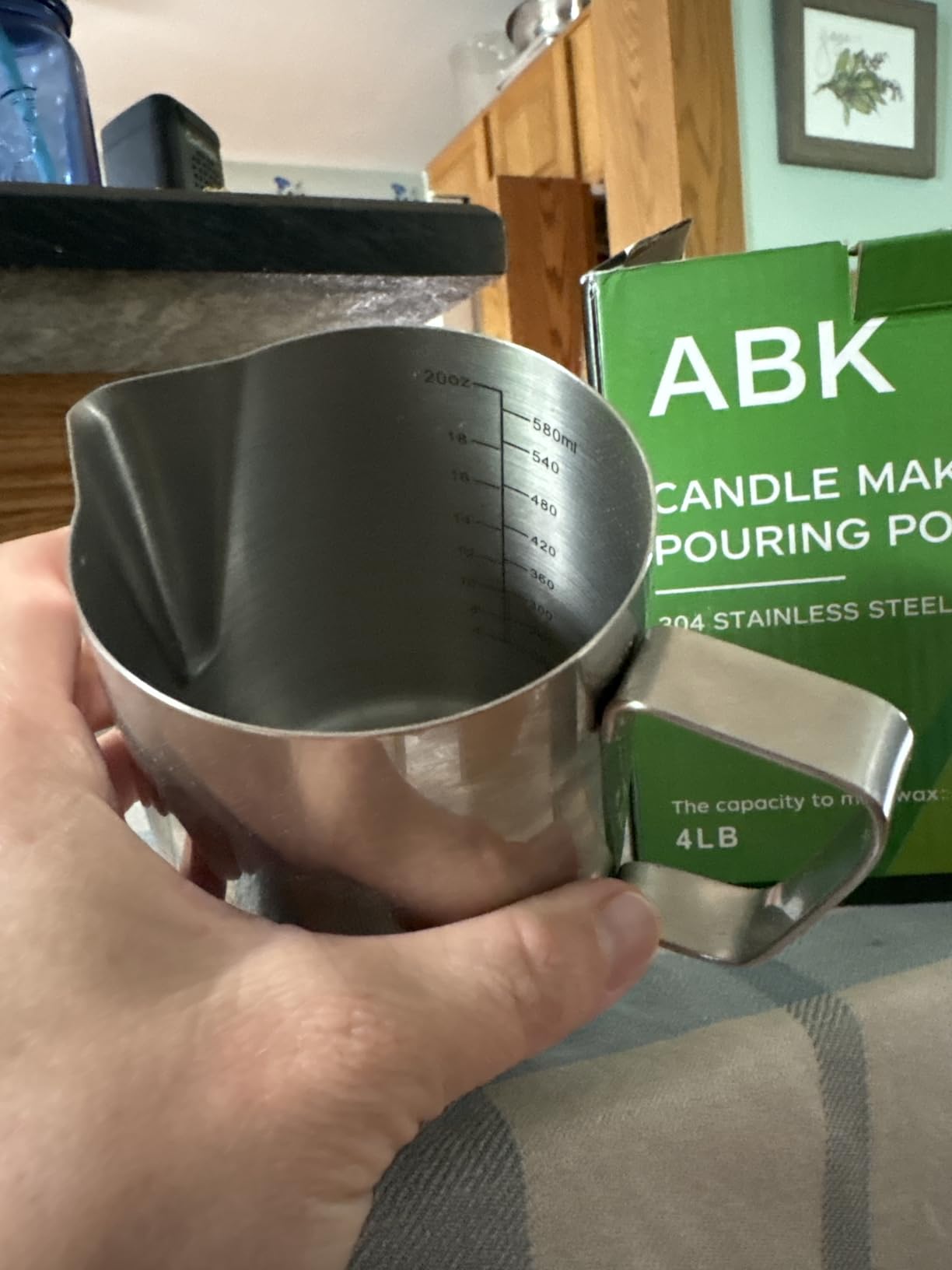 ABK Candle Making Pouring Pot,60oz 304 Stainless Candle Wax Melting Pot customer photo 2