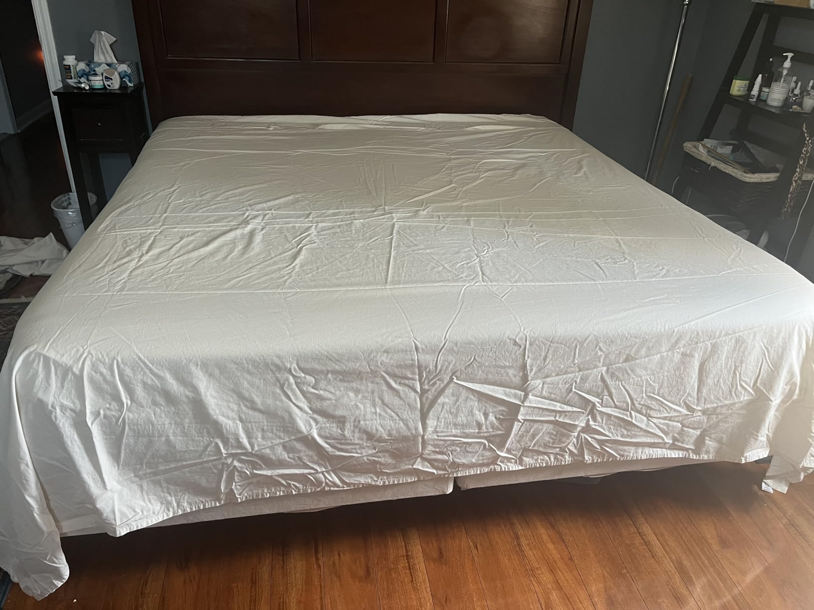 Sleep Mantra Premium 100% Organic Cotton Queen Bed Sheet Set - Soft & Cooling Percale Weave - 4 Piece Bedding Set with Deep Pocket - GOTS Certified - Breathable & Eco-Friendly (Queen, Dark Gray) customer photo 1
