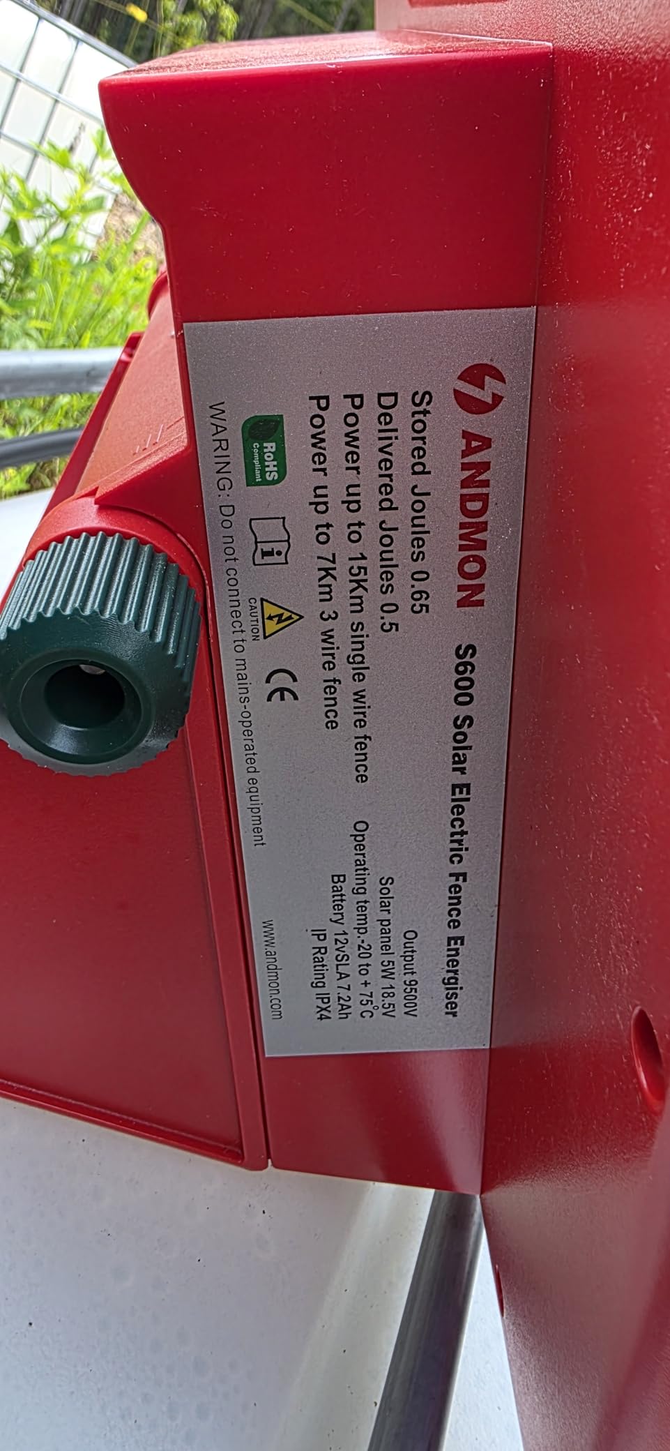 ANDMON S600 Solar Electric Fence Charger - 35 Mile Range, 0.65 Joules Powerful Solar Fence Charger, Ideal for Livestock and Garden Protection customer photo 1