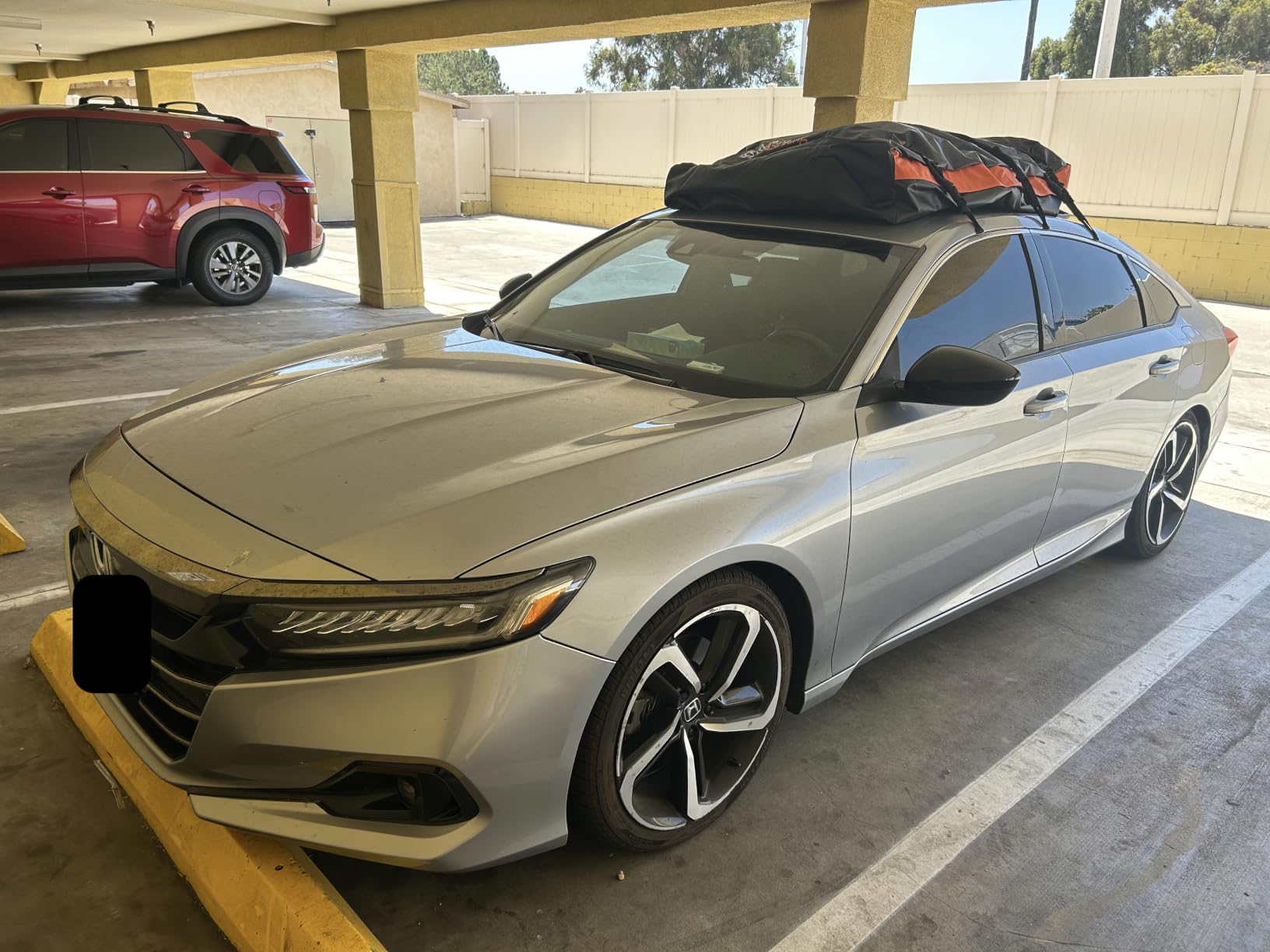 Car Rooftop Cargo Carrier Bag, 21 Cubic Feet 100% Waterproof Heavy Duty 840D Car Roof Bag for All Vehicle with/Without Racks - Anti-Slip Mat, 6 Door Hooks, Storage Bags, 2 Extra Straps, Luggage Lock customer photo 2
