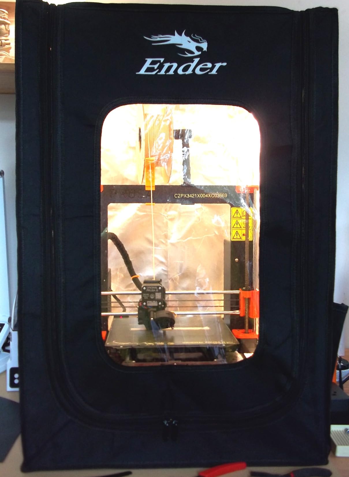 Creality 3D Printer Enclosure Fireproof and Dustproof Tent Constant Temperature Protective Cover Room for Creality Ender 3V2/Ender 3V2 Neo/Ender 3S1/Ender 3Pro/Ender 3 3D Printer customer photo 2