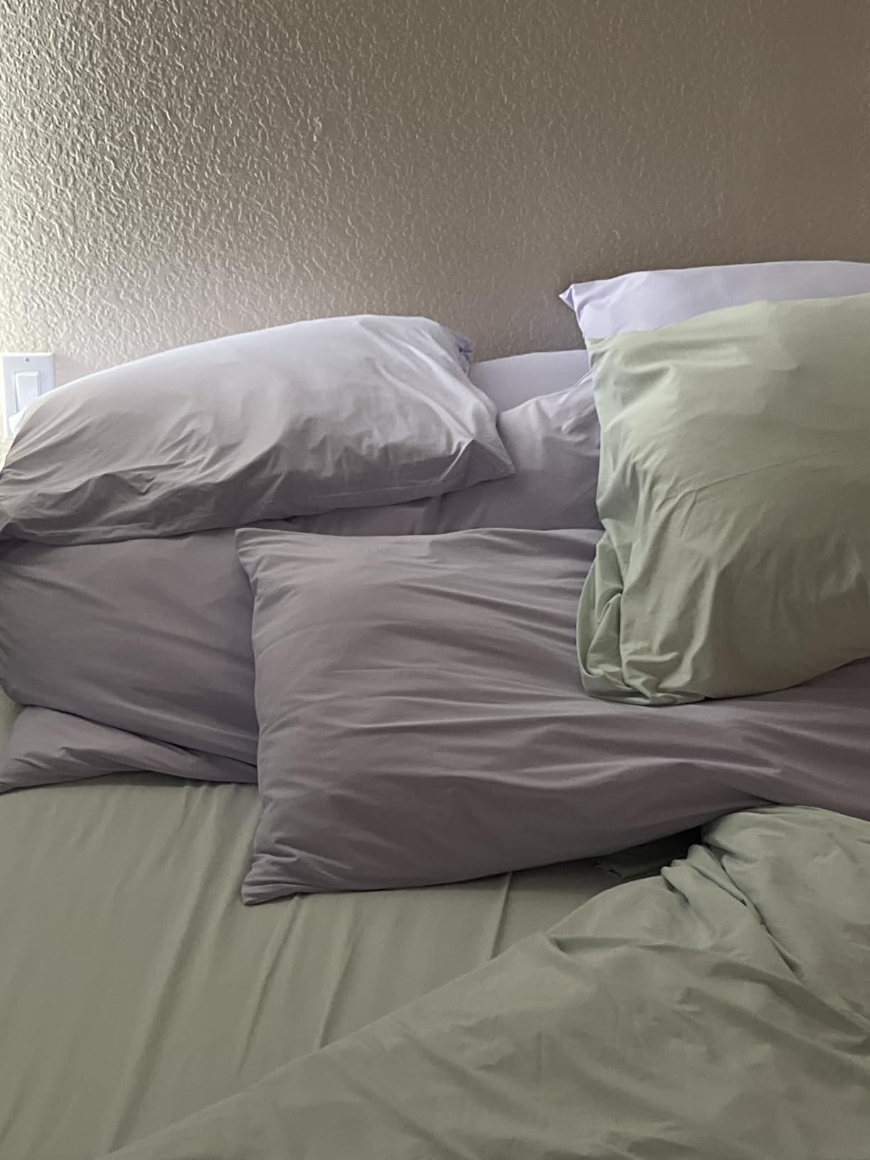 WishSmile Cooling Queen Pillowcases Set of 2 Breathable Cool Silky Soft Rayon Derived from Bamboo Fabric, Moisture Wicking for Hot Sleepers, Hair and Skin Friendly, Dark Grey, 2 Pack, 20x30IN customer photo 1
