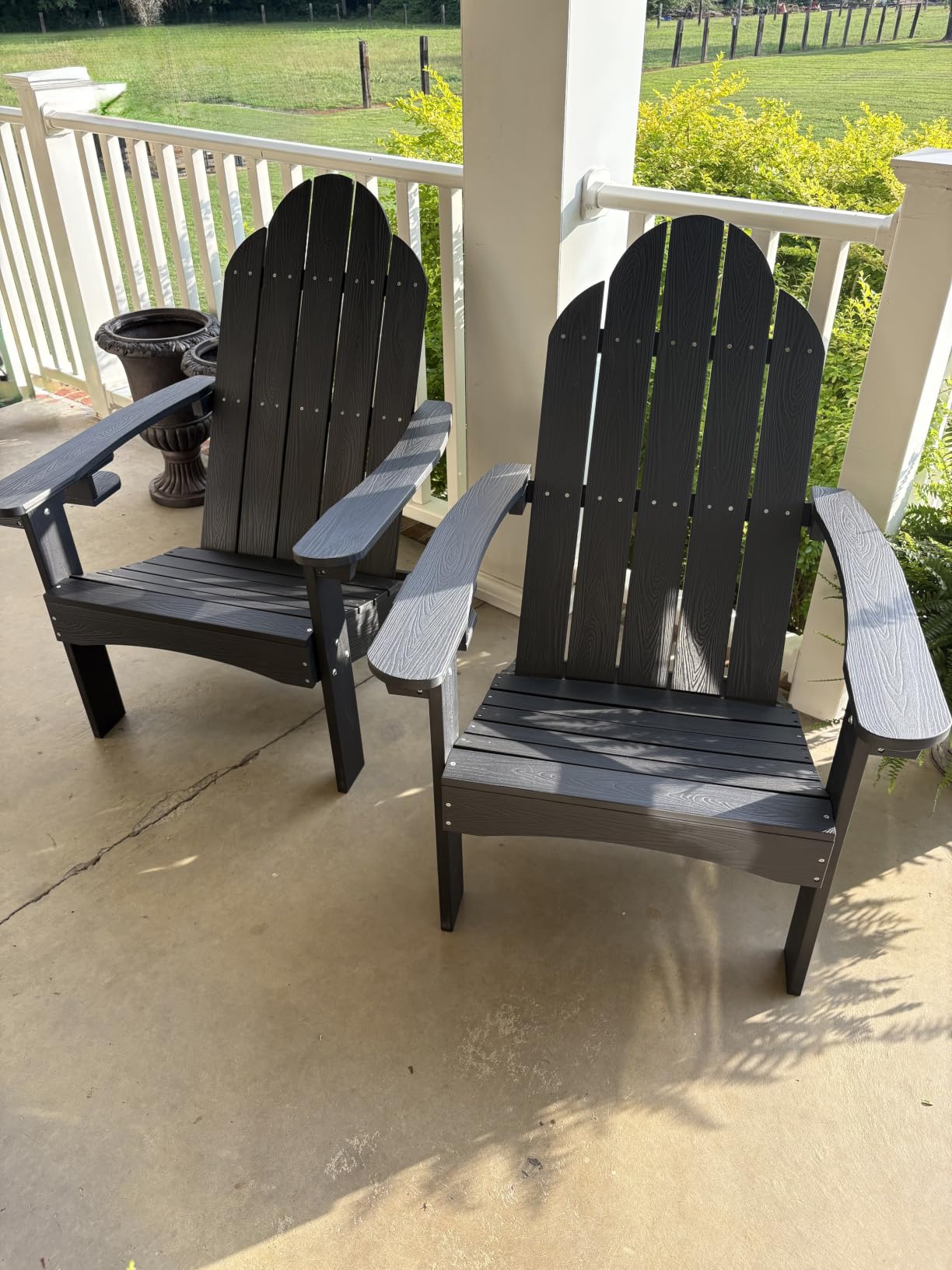 LUE BONA HDPS Outdoor Adirondack Chair, Cup Holder, Set of 4, Black customer photo 1