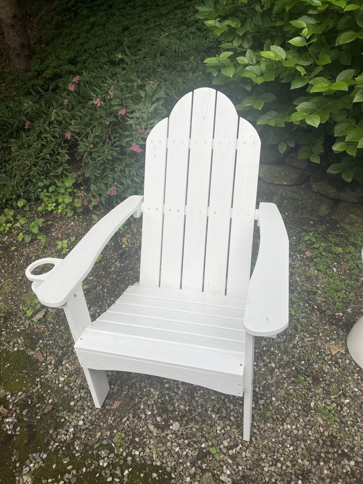 LUE BONA HDPS Outdoor Adirondack Chair, Cup Holder, Set of 4, Black customer photo 2