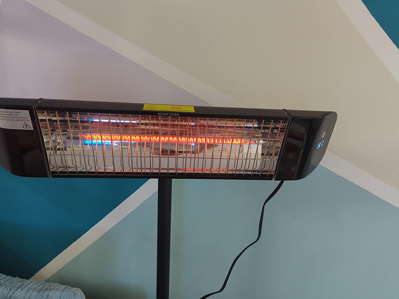 Paraheeter Outdoor Electric Infrared Patio Heater, 1500W customer photo 2