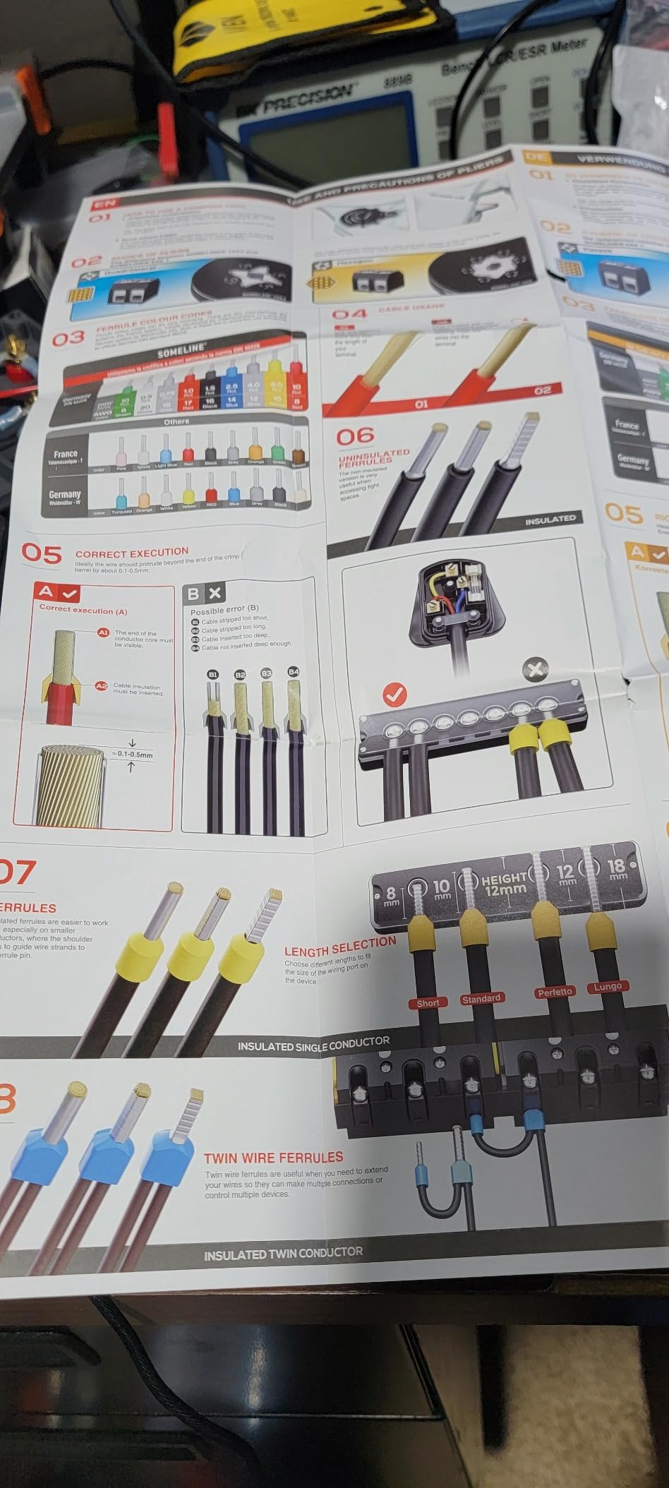 SOMELINE Ferrule Crimping Tool Kit, AWG 24-8 with 23 Sizes Wire Ferrules customer photo 1