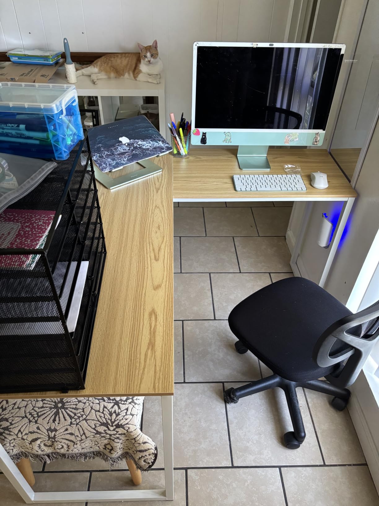 SHW Mission 32-Inch Home Office Computer Desk, Black customer photo 1