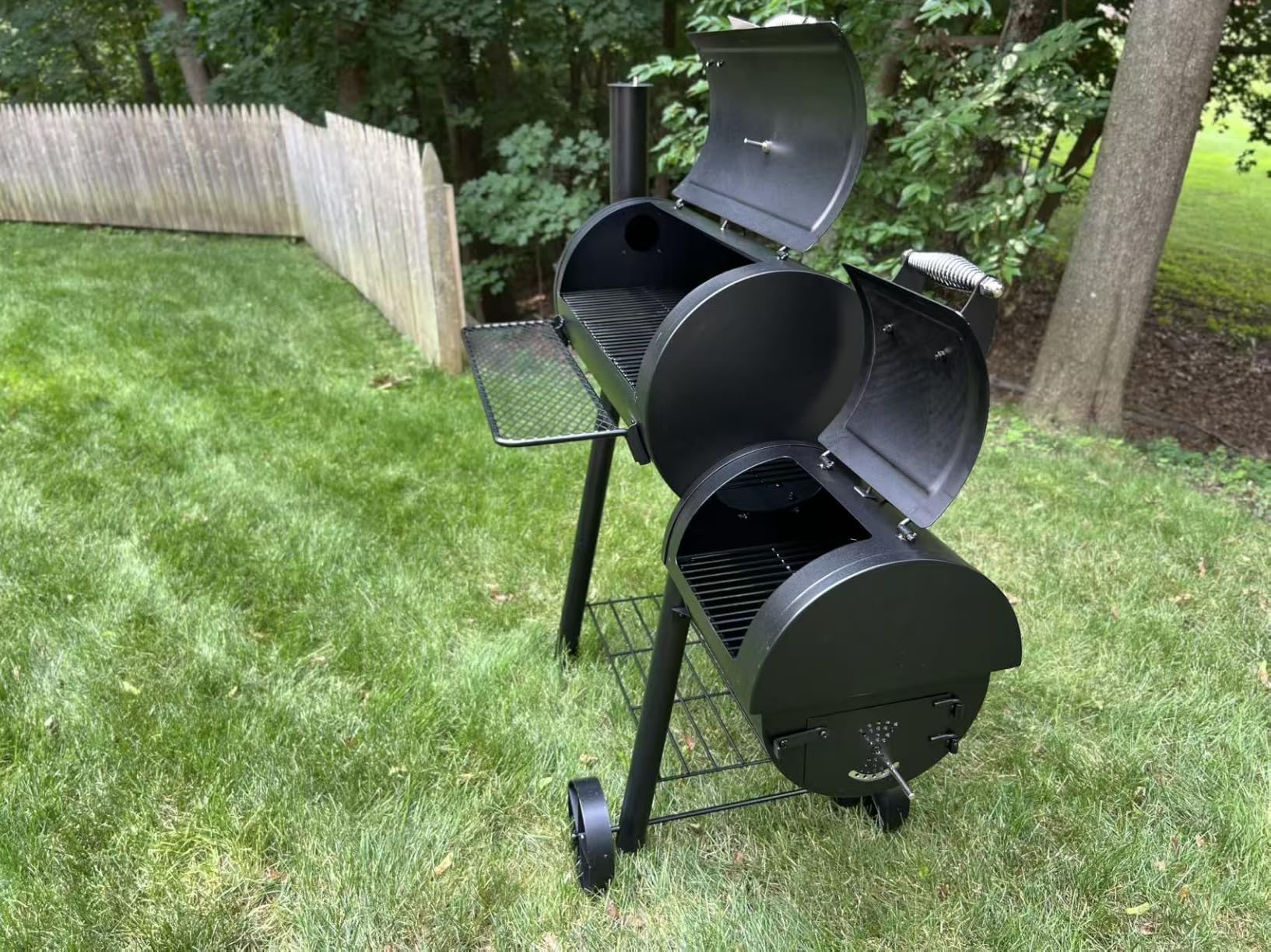 Captiva Designs Charcoal Grill with Offset Smoker for Outdoor Barbecue | 512 sq.in Cooking Area, All Metal Steel Made Outdoor Smoker, Best Combo for Outdoor Garden Patio and Backyard BBQ Cooking customer photo 1