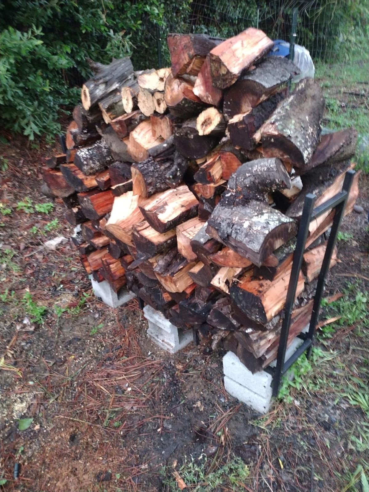 4FT Firewood Rack Holder for Fireplace, Adjustable Log Stand for Storage customer photo 1