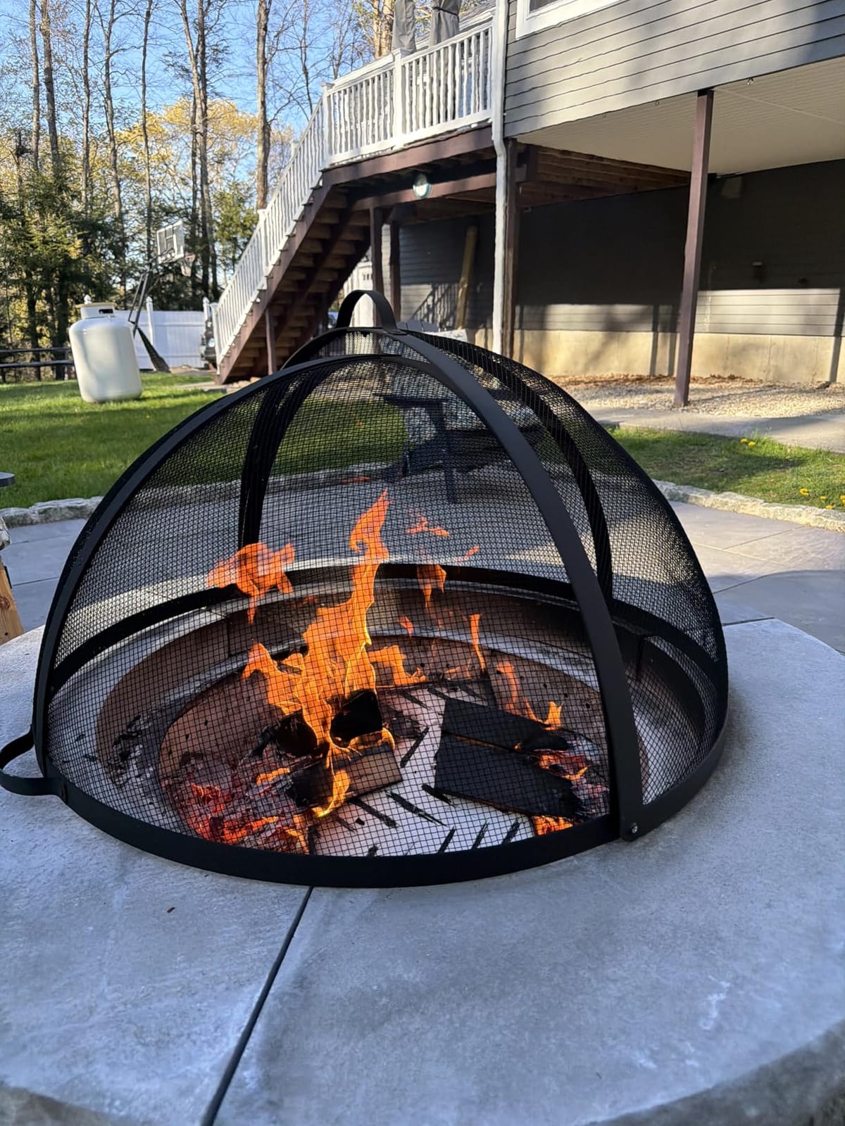 WeCooper Outdoor Fire Pit Spark Screen Cover,36