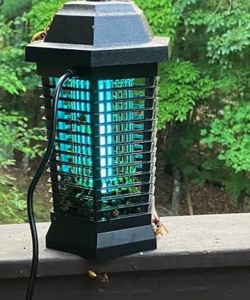 GOOTOP Bug Zapper Outdoor, Mosquito Zapper, 4200V 3 Prong Plug in Electric Fly Zapper, Mosquito Killer, Fly Traps, Flying Insects Zapper Indoor Outdoor, ABS Plastic Outer (Black) customer photo 2