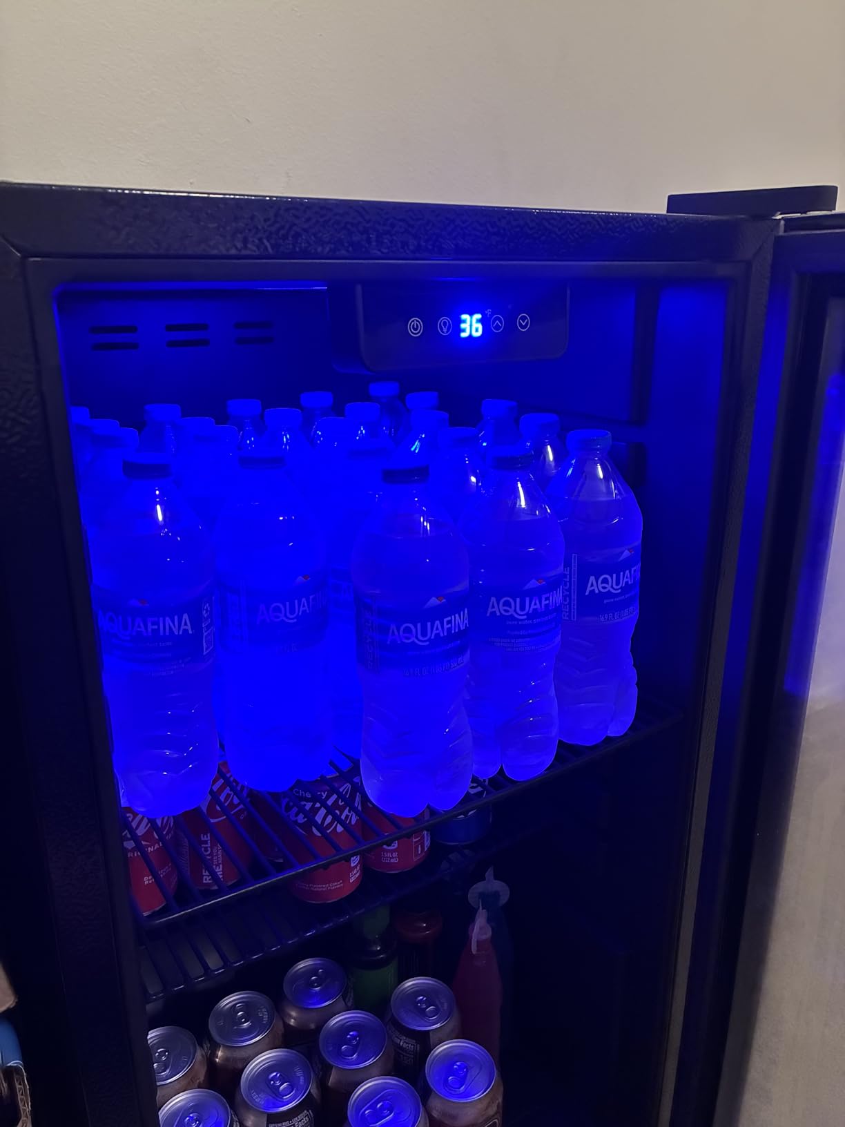 Honeywell Beverage Refrigerator and Cooler, 116 Can Mini Fridge with Glass Door for Soda Beer or Wine for Office or Bar with Adjustable Removable Shelving, Commercial Grade customer photo 1