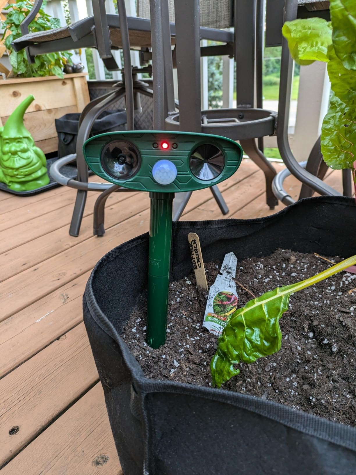 2 Pcs Ultrasonic Animal Repellent Outdoor Solar Powered, Green customer photo 1