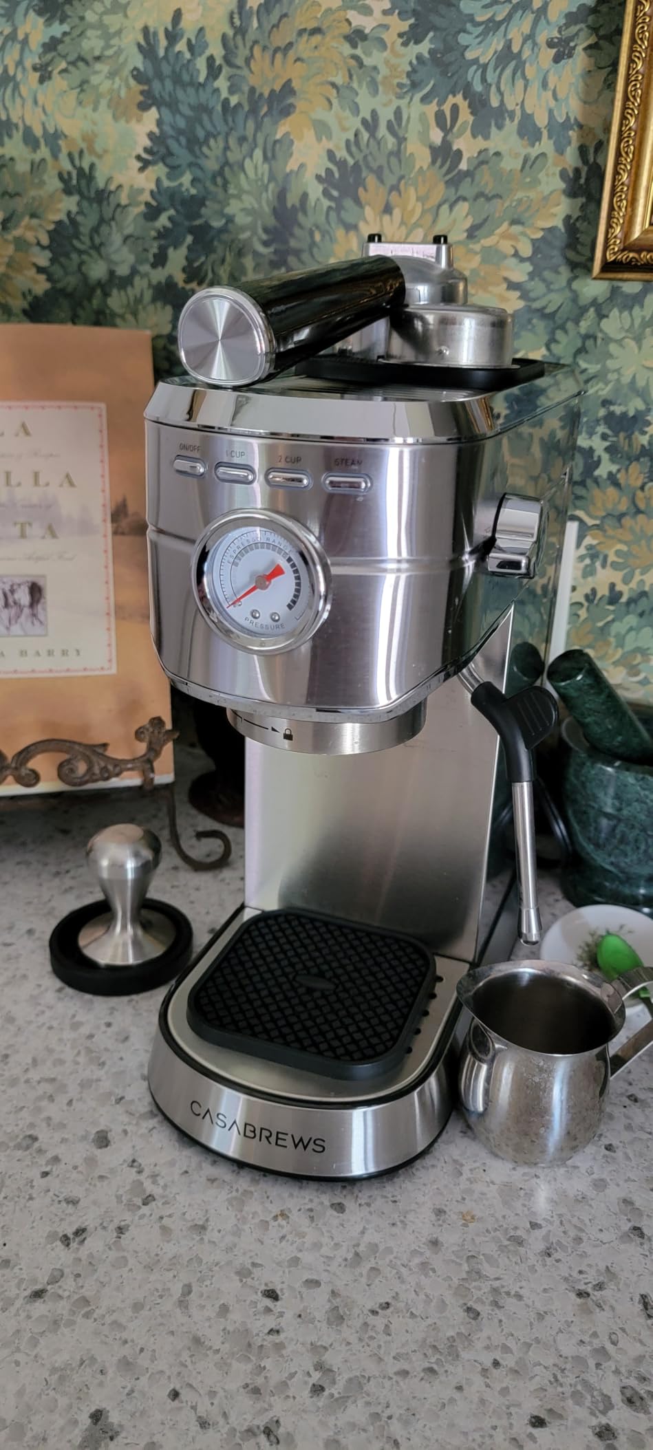 CASABREWS CM5418 Compact Espresso Machine with Milk Frothing Steam Wand customer photo 2