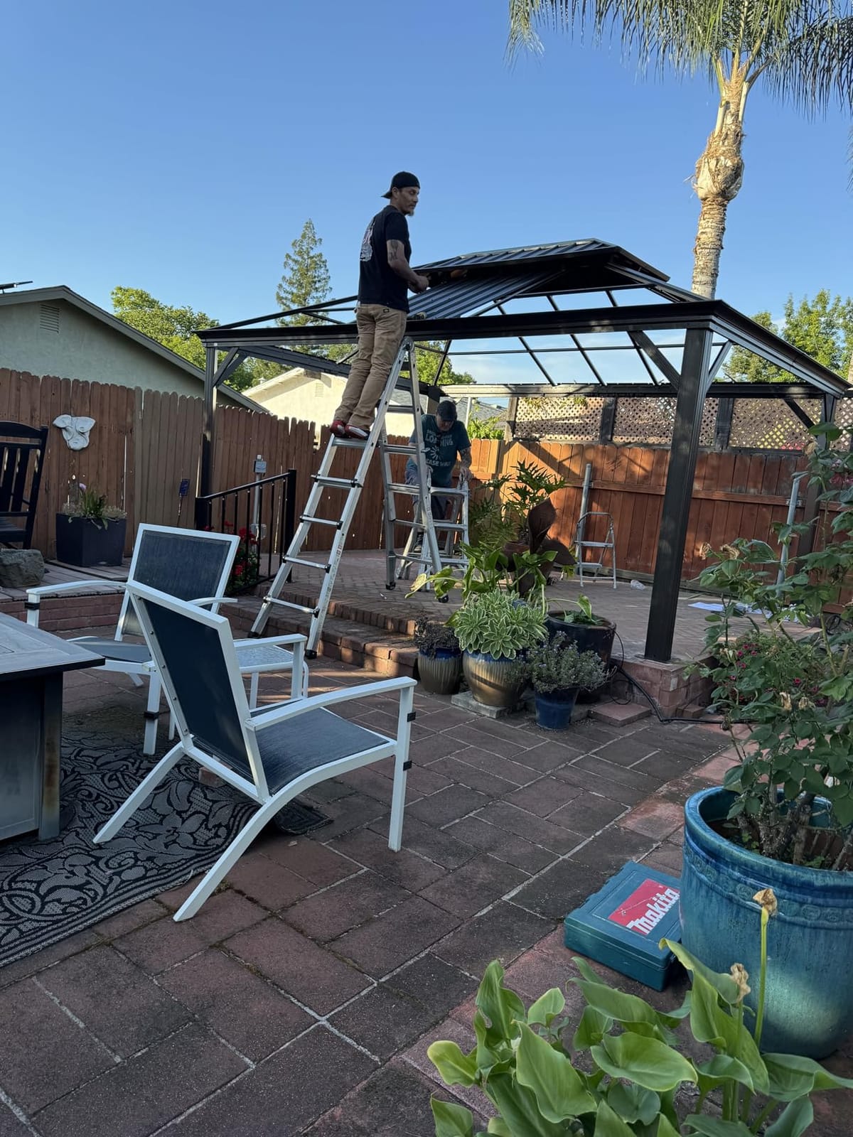 Kozyard Alexander 10' x 12' Hardtop Gazebo, Aluminum Frame customer photo 2