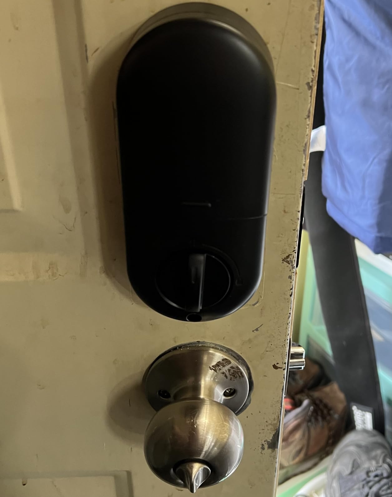 Veise RZ-A Electronic Keypad Deadbolt Door Lock, Satin Nickel customer photo 2