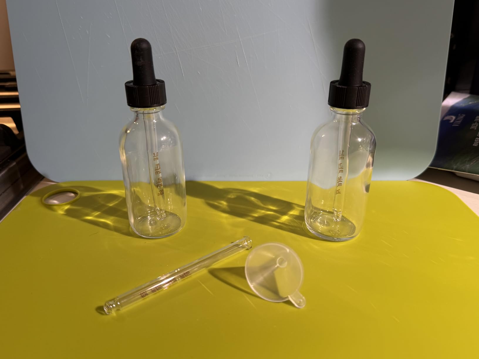 2 Pcs Dropper Bottles 2 OZ, Dark Blue Glass Bottle with Graduated Dropper customer photo 2