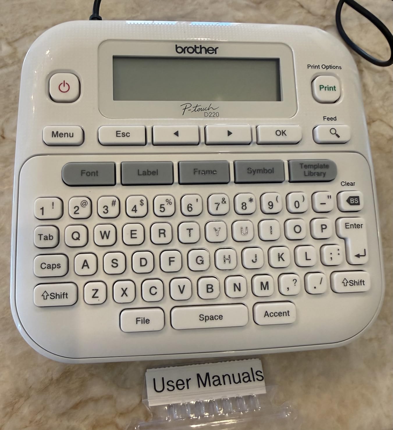 Brother P-Touch PTD220 Home/Office Everyday Label Maker | Prints TZe Label Tapes up to ~1/2 inch White customer photo 1