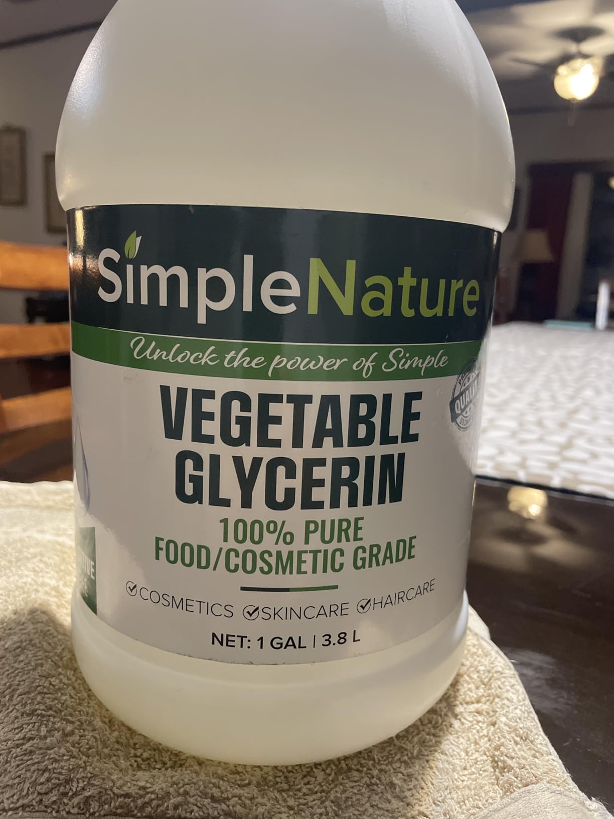 Simple Nature 100% Pure Vegetable Glycerin - 32 oz - Natural Pure Food/Cosmetic Grade for Skincare, Haircare, Cosmetics, Soapmaking, Crafts - Softening & Moisturizing Multipurpose Humectant customer photo 2