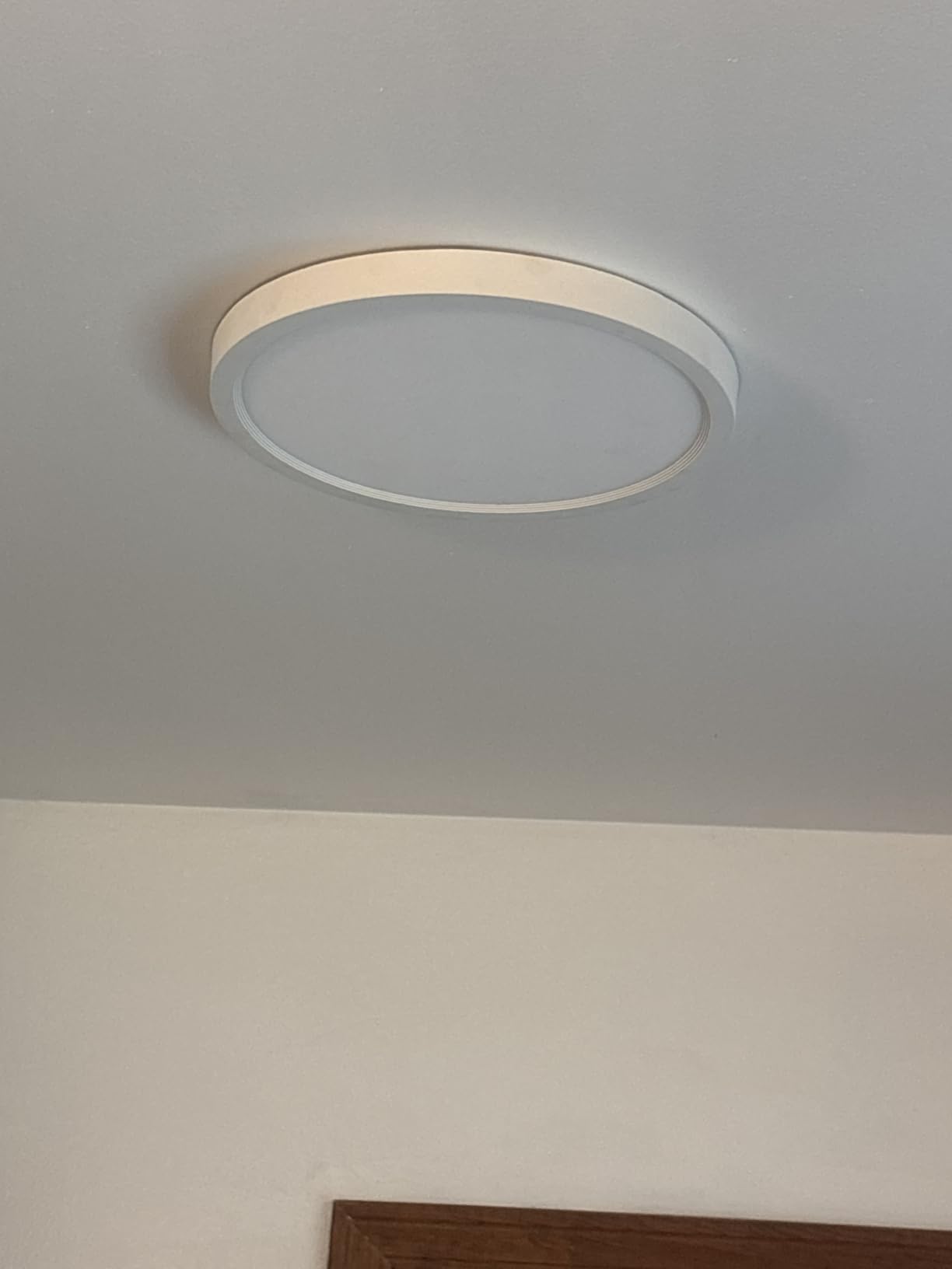 Allsmartlife LED Flush Mount Ceiling Light Fixture, 12inch 24W 2880lm CCT 3000K/4000K/6500K Thin Round Flat Panel Light Surface Mount for Kitchen, Bedroom, Laundry. Dimmable Ceiling Lamp customer photo 2