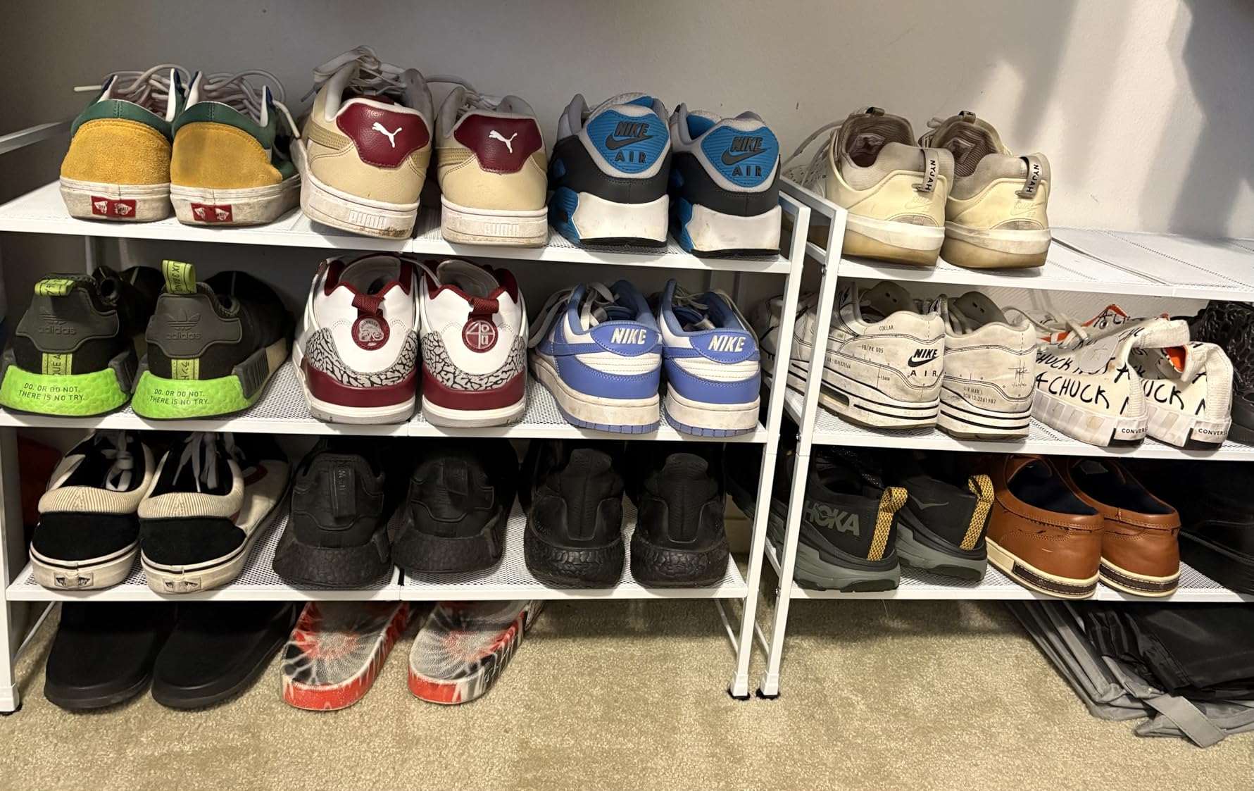 Simple Houseware 3-Tier Stackable Wired Grid Shoe Rack, Black customer photo 1