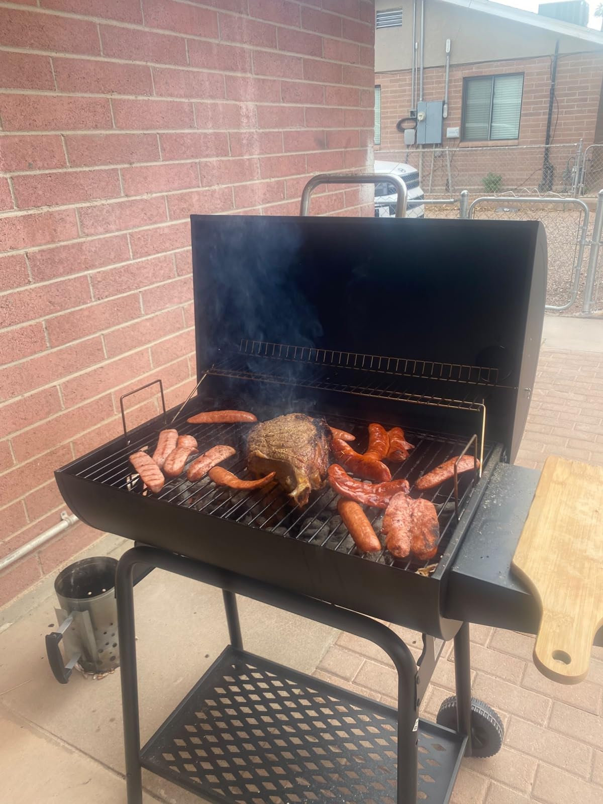 Royal Gourmet CC1830 28 Inch Barrel Charcoal Grill with Warming Rack customer photo 1