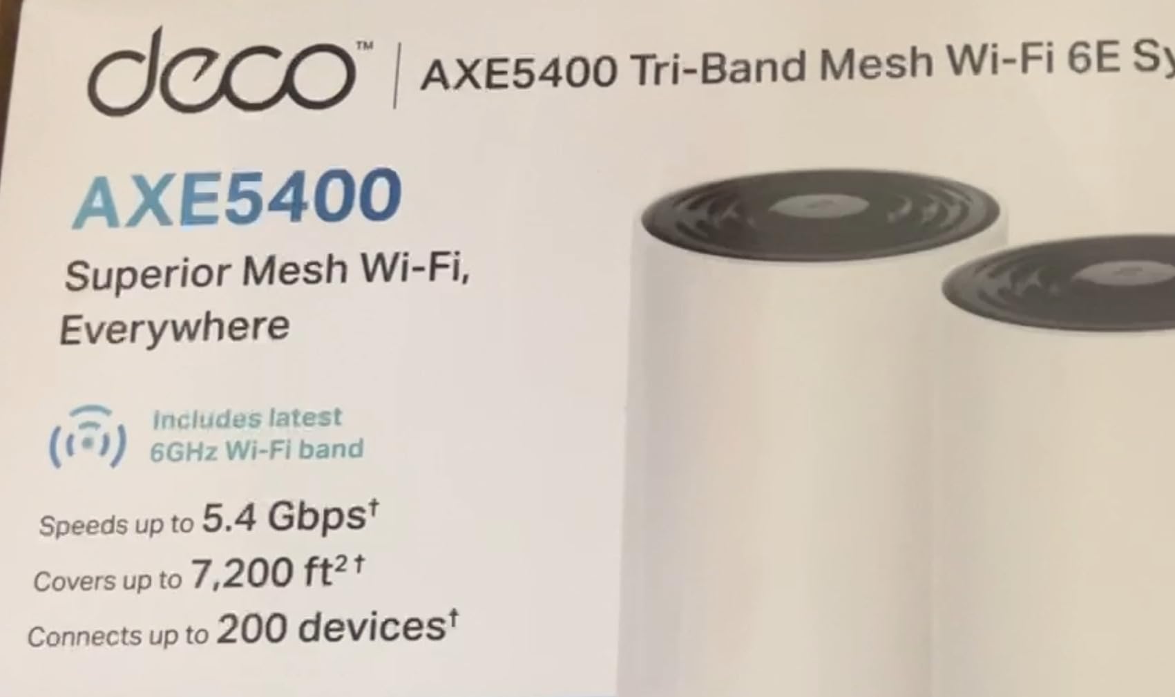 TP-Link Deco XE75 AXE5400 Tri-Band WiFi 6E System, 3-Pack customer photo 1