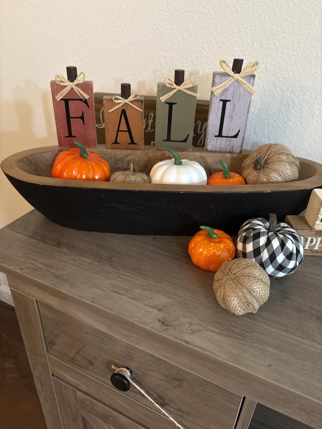 Fall Decorations for Home Thanksgiving Signs Wooden Table Sign Vintage Farmhouse Block Sign Harvest Fall Autumn Home Decor customer photo 1