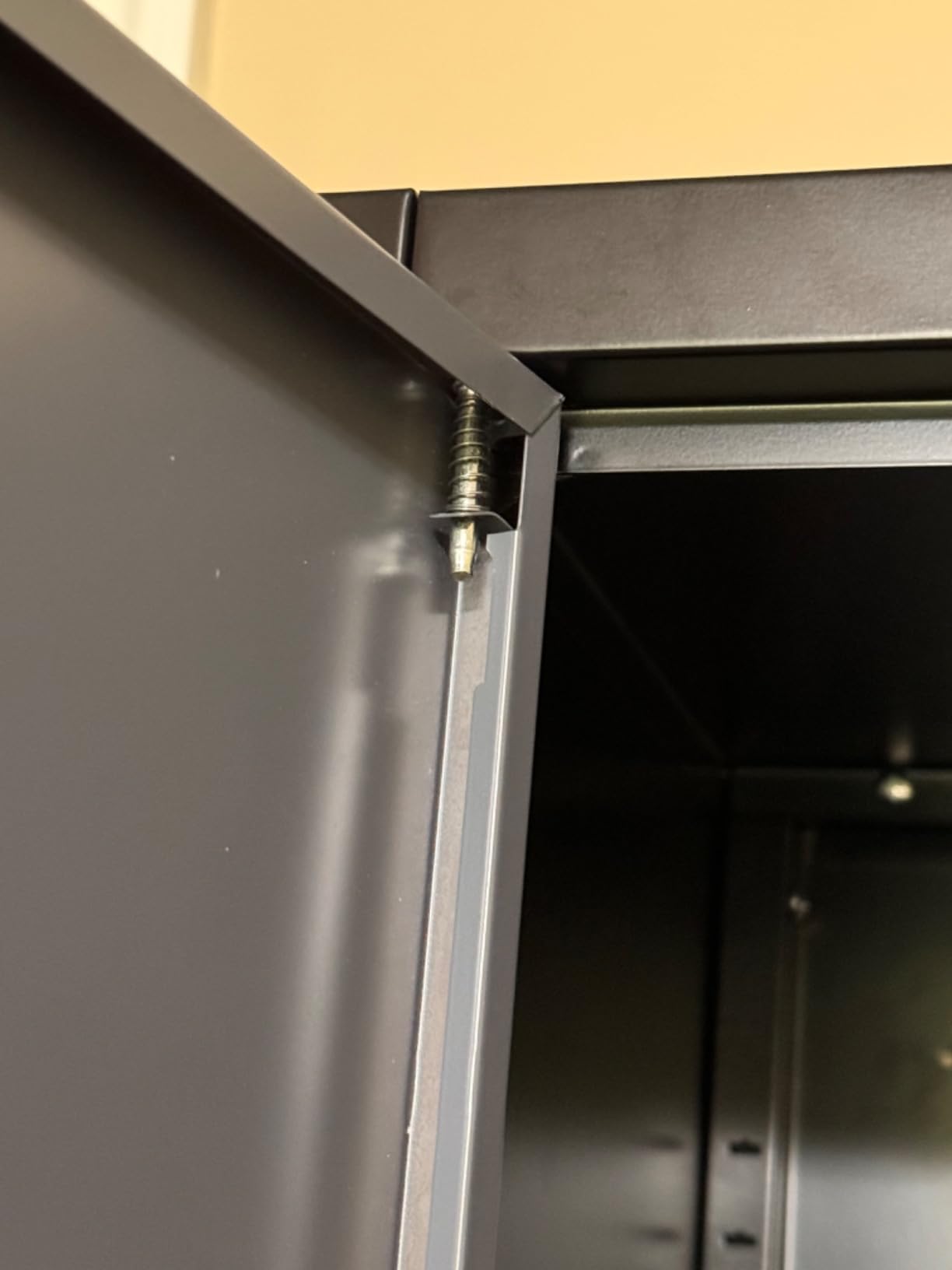 SISESOL Metal Storage Cabinet with 2 Doors and 6 Shelves,Black Metal Cabinet with Lock,71