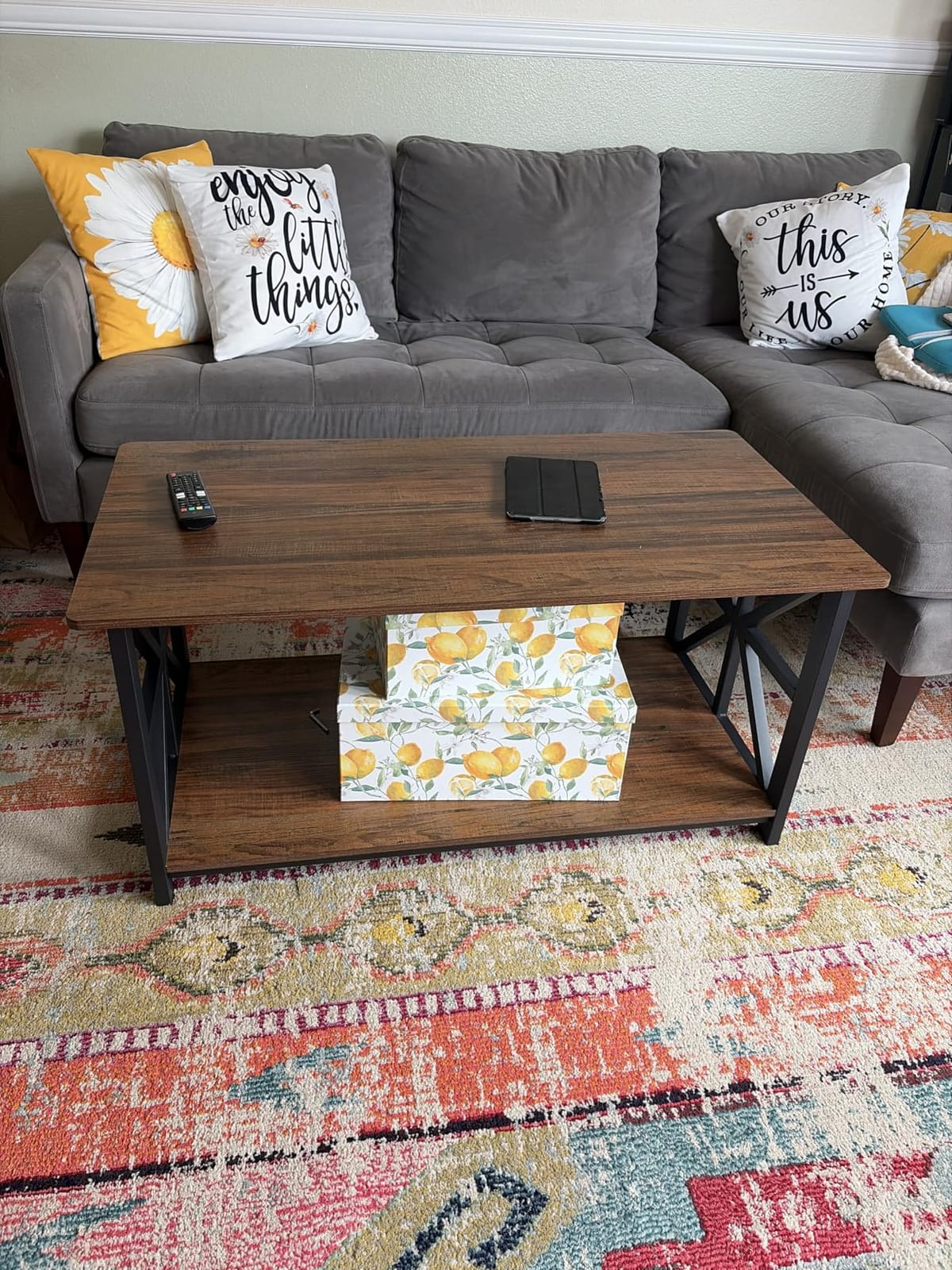 GreenForest Round Corners Coffee Table for Living Room customer photo 1