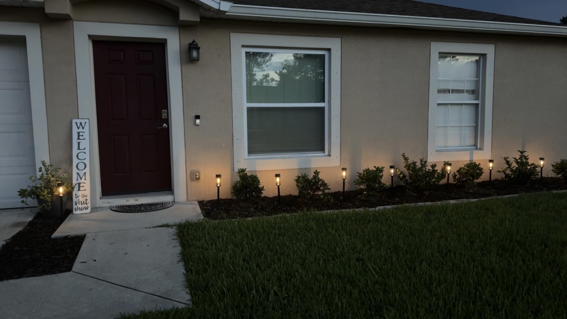 Mancra Solar Pathway Lights, 8 Pack LED Solar Lights Outdoor Waterproof, Glass Metal Garden Lighting for Yard Path Landscape Lawn Walkway Driveway, 3000K customer photo 1