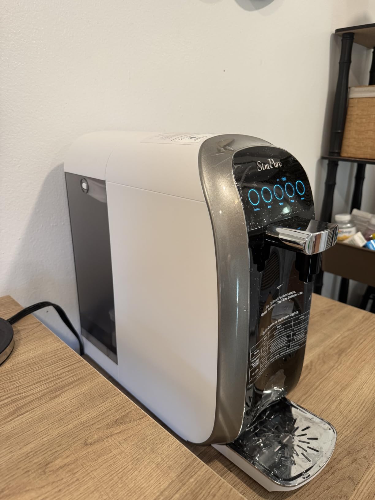 SimPure Y7P-BW UV Countertop Reverse Osmosis Water Filter, 5 Stage RO | NSF/ANSI 58 Certified Water Filtration System, No Installation, 4: 1 Pure to Drain, RO Water Purifier, Classic Taste customer photo 2