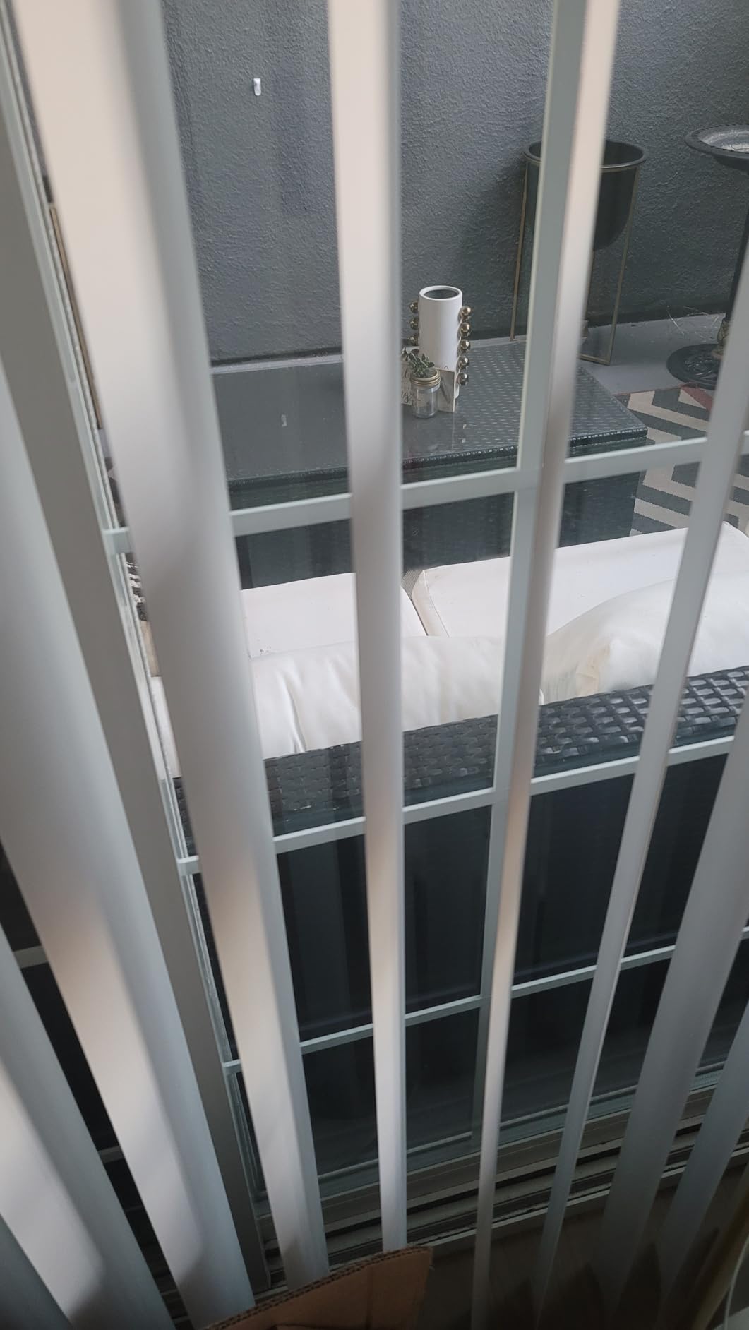 3PCS Patio Bar Set Outdoor Furniture Set Wicker Bistro Set with Two Stools for Patio Backyard Balcony,Blue Cushion customer photo 1