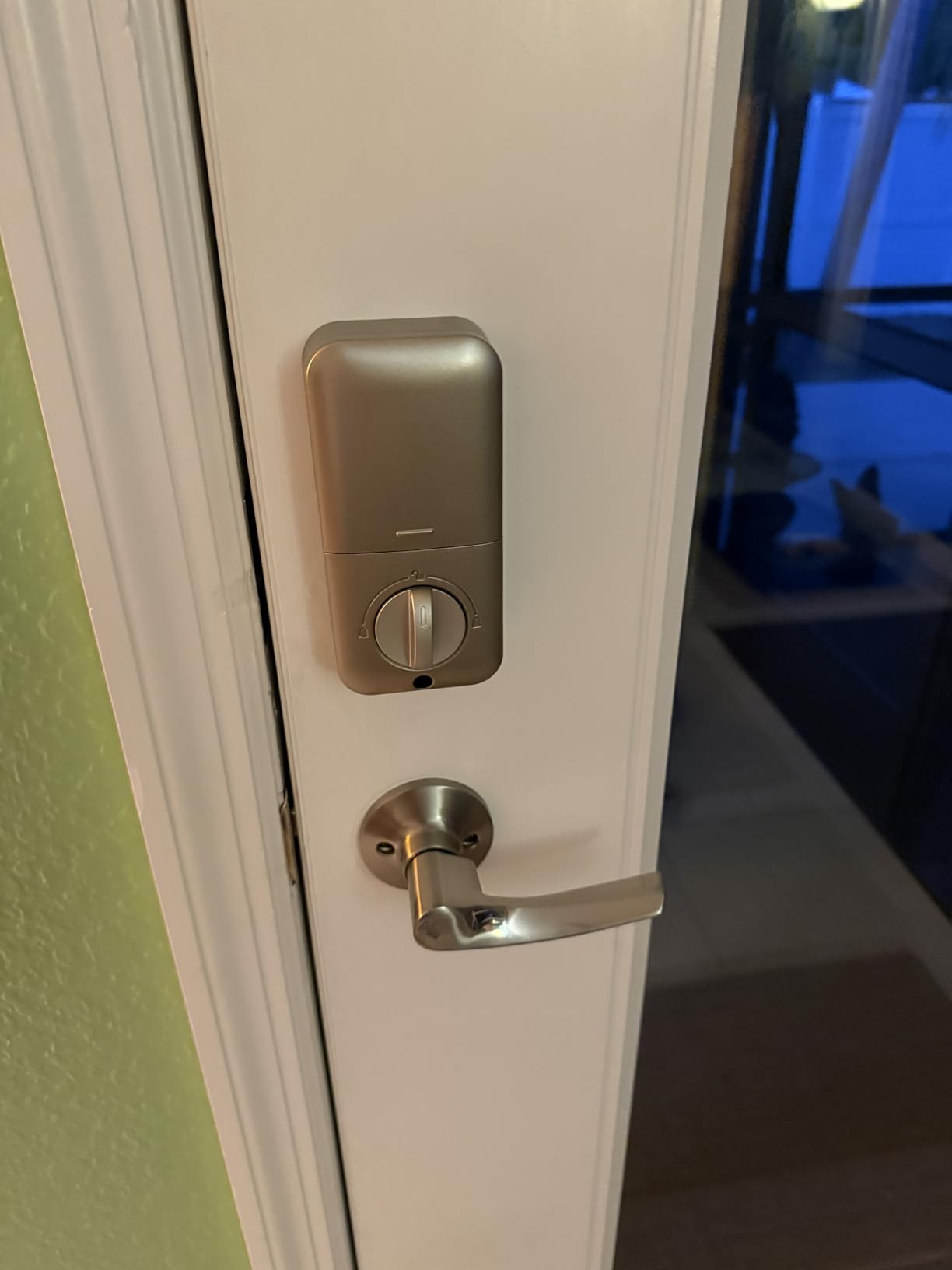 Veise KS02B Fingerprint Door Lock with 2 Lever Handles, Matte Black customer photo 1
