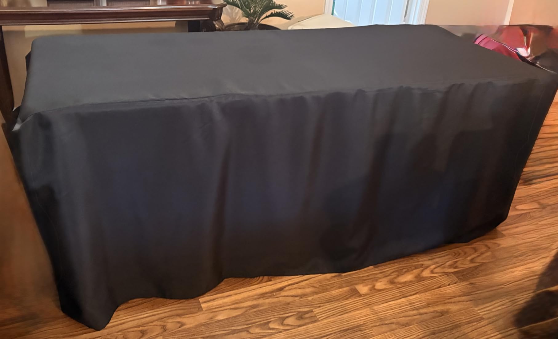 Fitted Black Table Cloths For 6 Foot Rectangle Tables,Vendor Booth 2 Pack customer photo 1