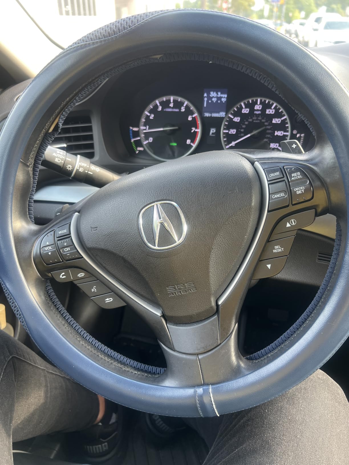 LKWLIKEI Car Steering Wheel Cover, Universal 15 inch, The Latest Microfiber Leather Breathable Technology Fabric, Non-Slip, Comfortable, Warm in Winter and Cool in Summer, Grey customer photo 2