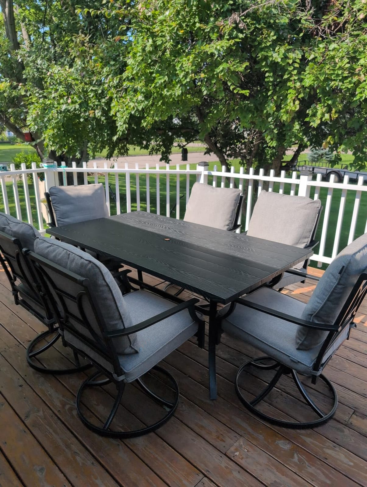 Grand patio 7-Piece Outdoor Dining Set for 6 with Swivel Patio Chairs customer photo 1