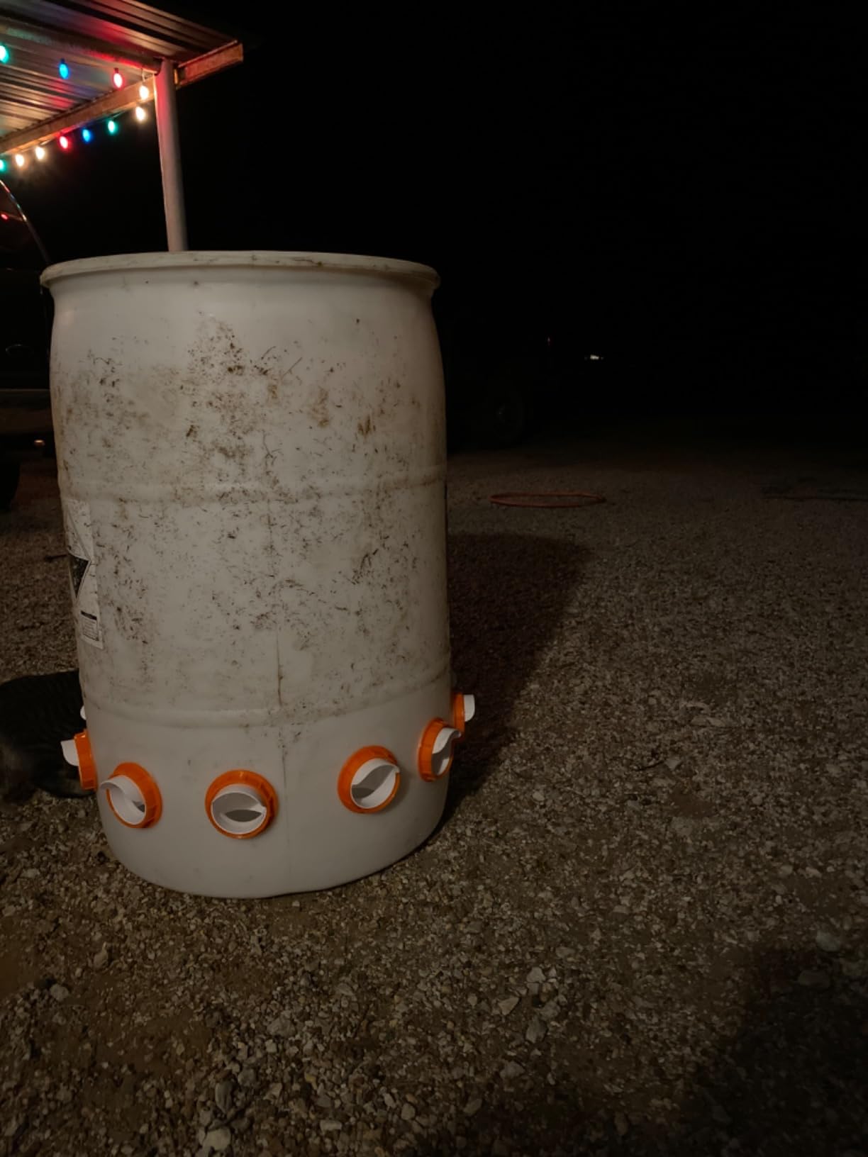 6 Chicken Feeder Ports,DIY Poultry Feeder Cups with Lids & Drill Bit,Orange customer photo 1