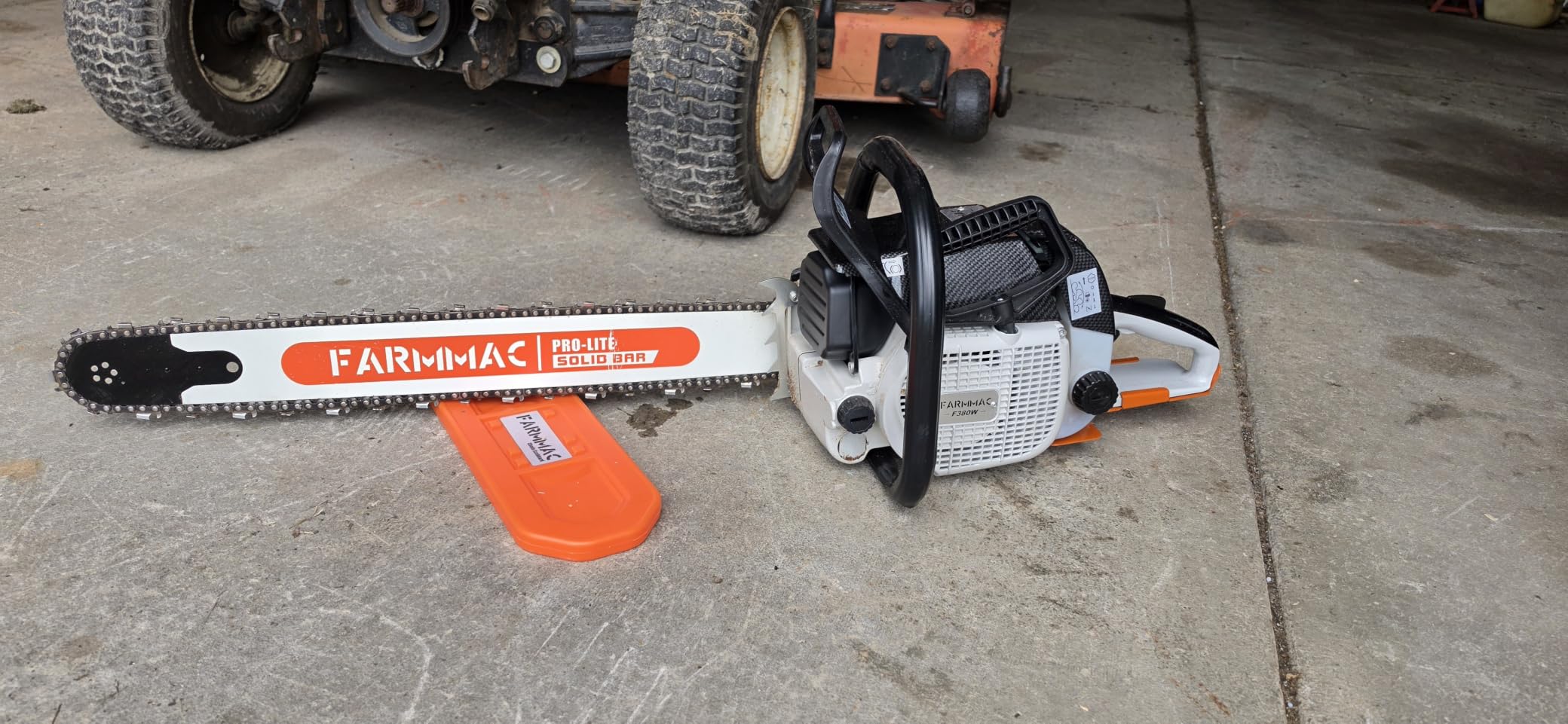F380W Gas Chainsaw with 28 Inch Advance Bar, 72cc 2-Cycle Gasoline Power Chain Saws, 3.6KW 4.8HP for Professional Logging Work, Power Chain Saw All Parts Compatible with MS381 MS380 038 customer photo 1