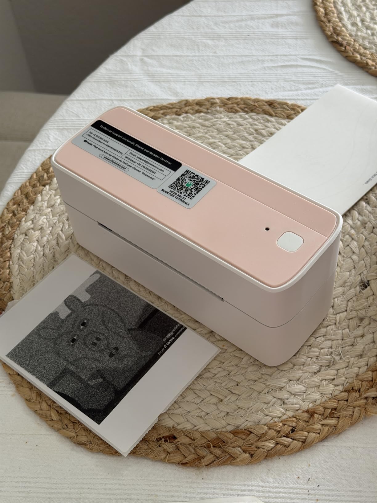 Phomemo Bluetooth Thermal Label Printer, 241BT 4X6 Shipping Label Printer | Wireless Label Printer for Small Business and Shipping Package, Compatible with iPhone, Android, Shopify, Amazon, USPS, Pink customer photo 1