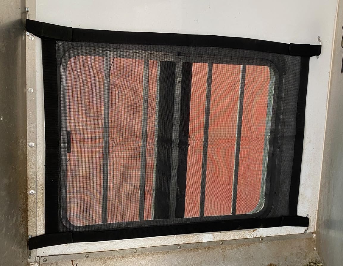 35 Inch Length x 26 Inch Height Horse Trailer Window Screen with Mesh Hole 0.04 * 0.04inch,2 Pack customer photo 1